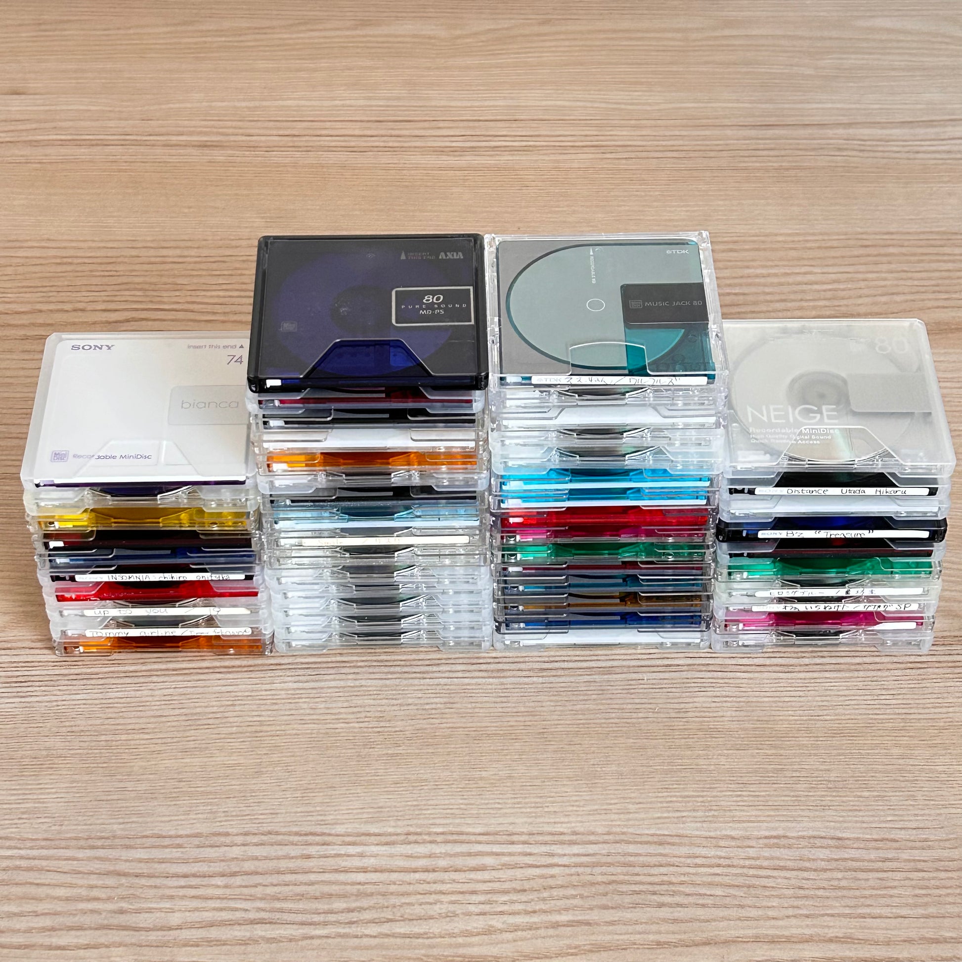MD91枚セット】全部TDK MiniDisc 珍しい当時の箱・シール付 MD91枚セット】全部TDK MiniDisc 珍しい当時の箱・シール付