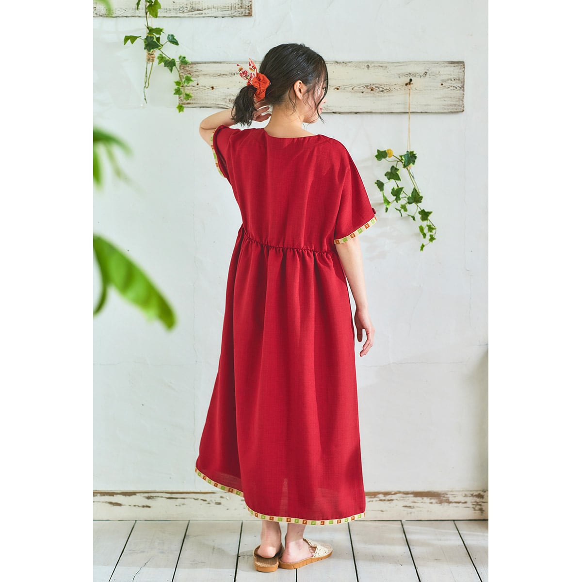 Arrietty Red Summer Dress • Arrietty the Borrower Relax Wear Flower Dress + Hair Band • Donguri Closet Exclusive - Kamaji Market