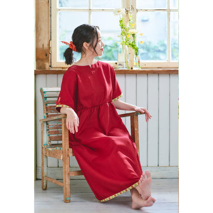 Arrietty Red Summer Dress • Arrietty the Borrower Relax Wear Flower Dress + Hair Band • Donguri Closet Exclusive - Kamaji Market