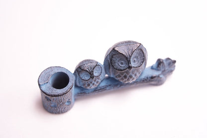 Authentic Japanese Cast Iron Paperweight • Owl Interior Decoration • Office Desk Figure • Asian Home Decor • Japanese Ironware Gift - Kamaji Market