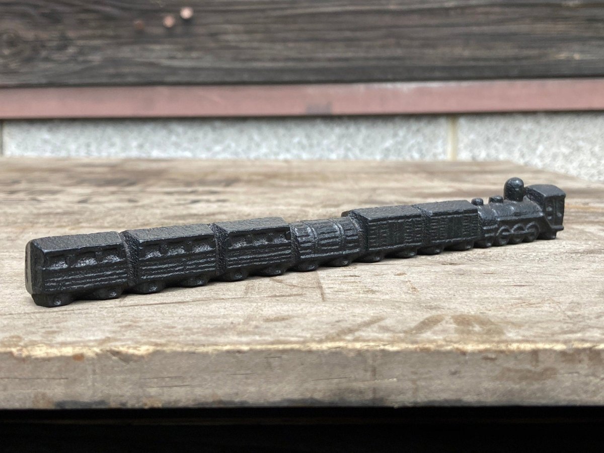 Authentic Japanese Cast Iron Paperweight/Figure • Train Figurine Interior Design • Desk Decoration • Night on the Galactic Railroad Gift - Kamaji Market