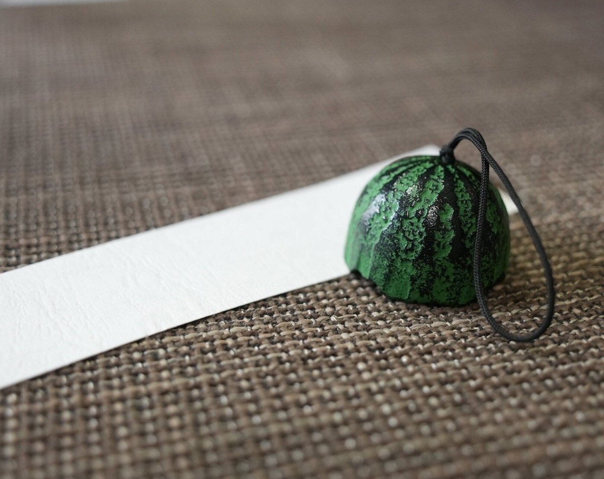 Authentic Japanese Cast Iron Wind Chime • Watermelon Interior Decoration • Gardening Decor Bell • Asian Home Decor • Japanese Ironware Gift - Kamaji Market