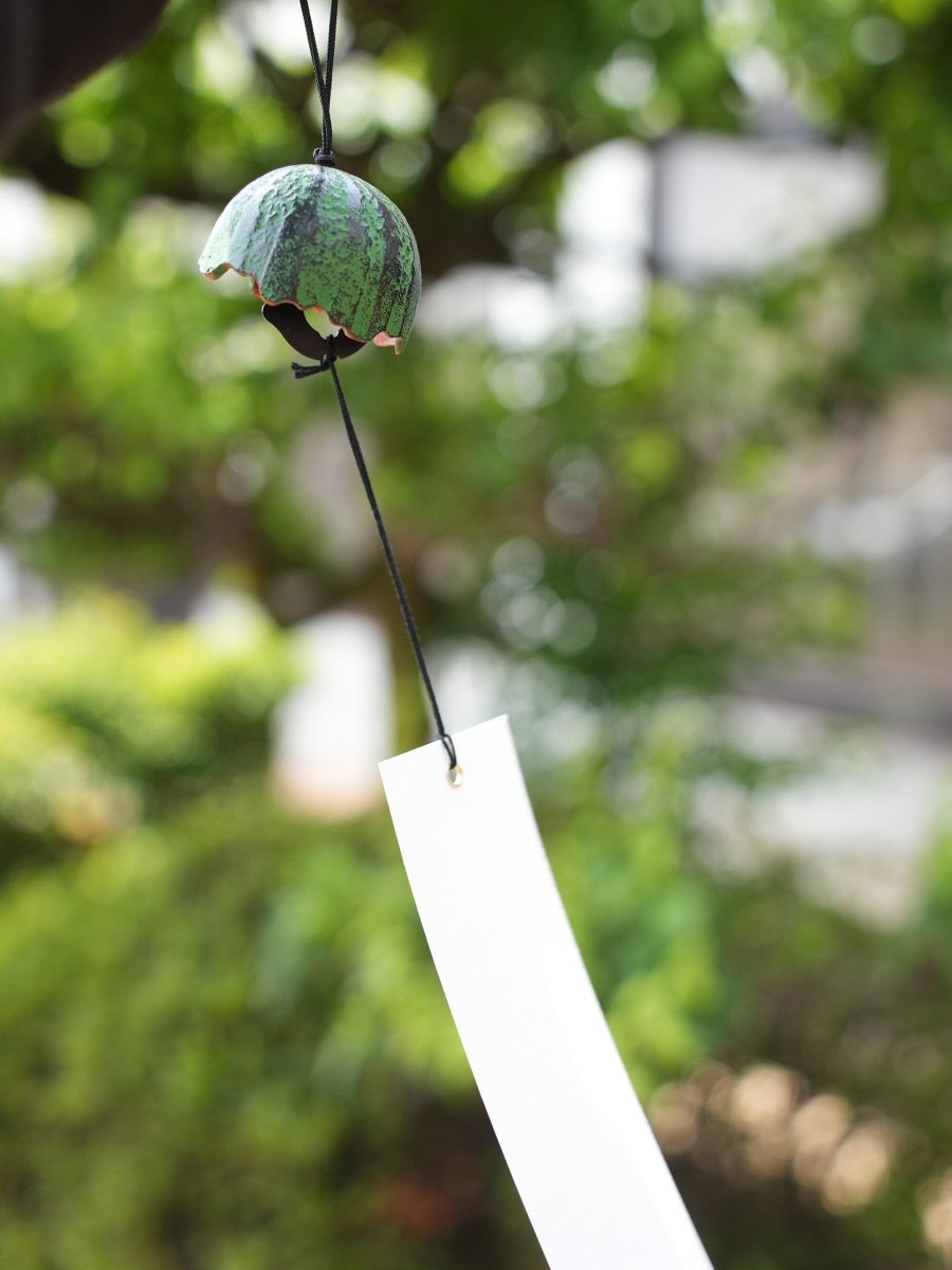 Authentic Japanese Cast Iron Wind Chime • Watermelon Interior Decoration • Gardening Decor Bell • Asian Home Decor • Japanese Ironware Gift - Kamaji Market