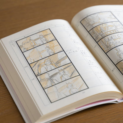 Livre d'art officiel Ghibli : Ponyo sur la falaise, storyboards • Peinture japonaise