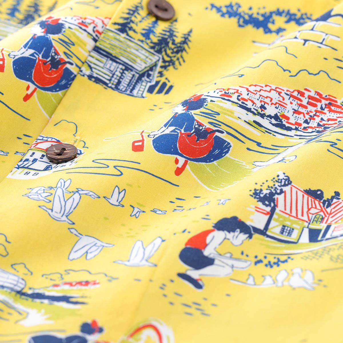 Kikis Delivery Service Skirt • Yellow Hawaiian Style GBL