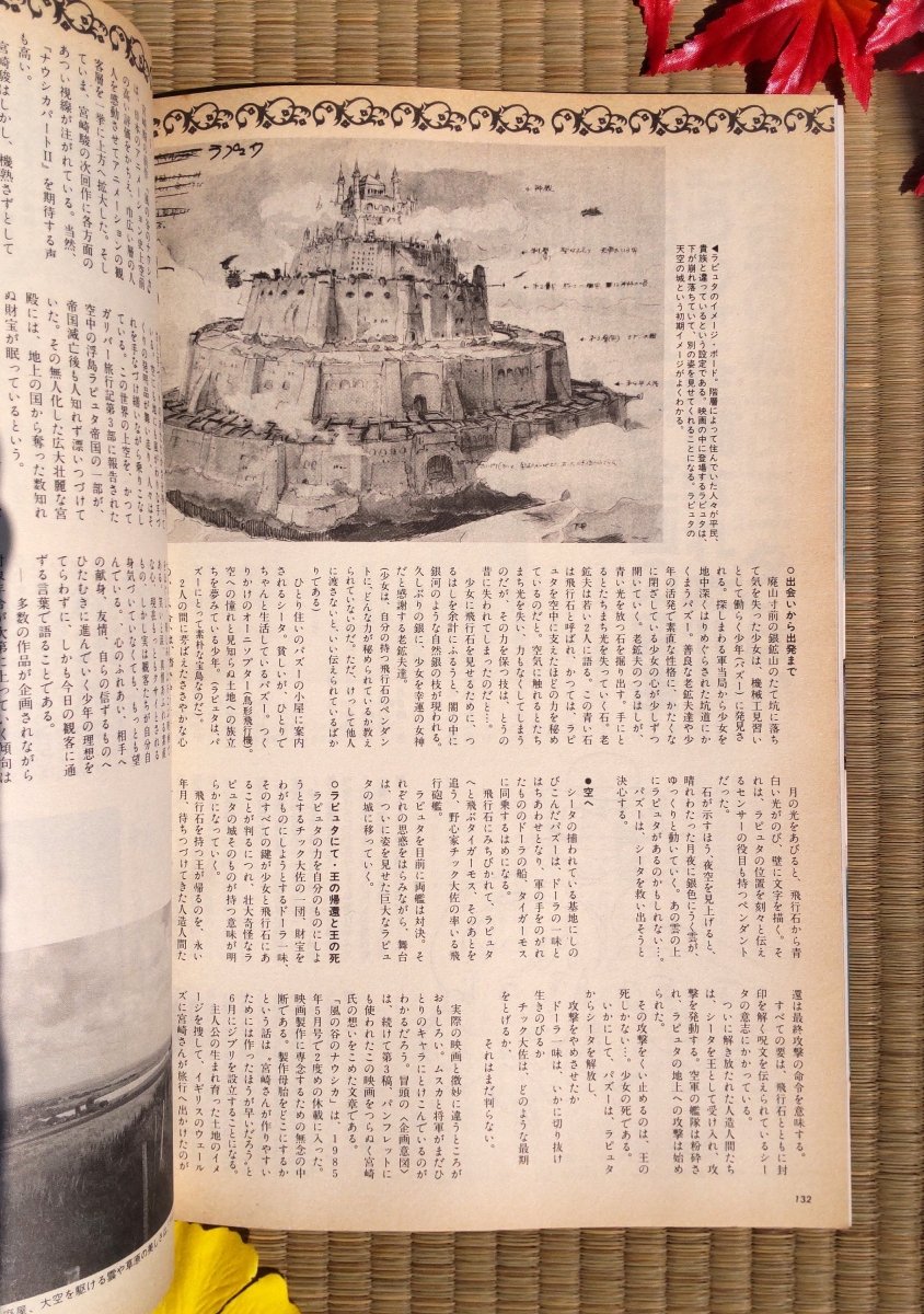 Ghibli Studio Laputa Vintage Artbook • Laputa Castle in the Sky "Roman Album" • Japanese Anime Painting Art Book - Kamaji Market