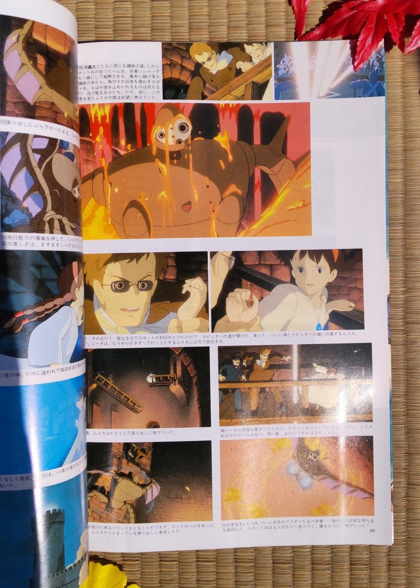 Ghibli Studio Laputa Vintage Artbook • Laputa Castle in the Sky "Roman Album" • Japanese Anime Painting Art Book - Kamaji Market