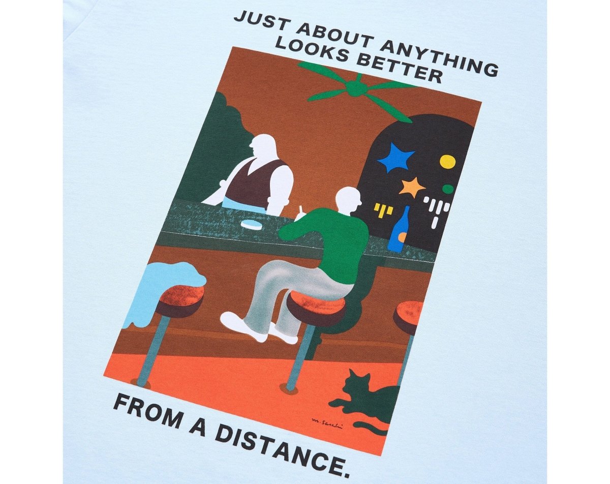 Haruki Murakami "Pinball 1973" Blue T-Shirt • Murakami RADIO UT • Official Japanese Merchandise Art Gift - Kamaji Market