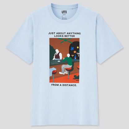 Haruki Murakami "Pinball 1973" Blue T-Shirt • Murakami RADIO UT • Official Japanese Merchandise Art Gift - Kamaji Market