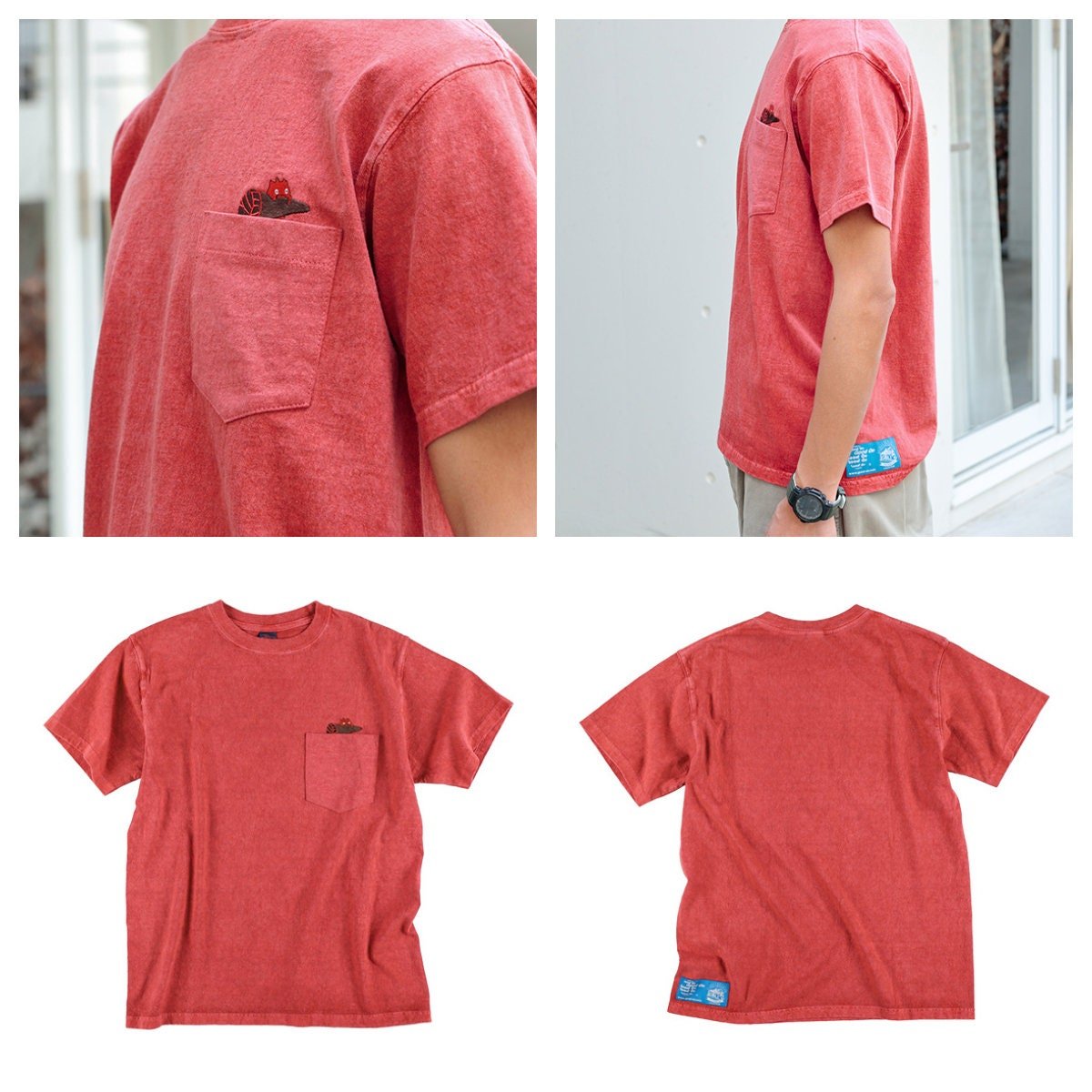 Howls Moving Castle Calcifer T-shirt • GBL Tshirt with Pocket - Kamaji Market