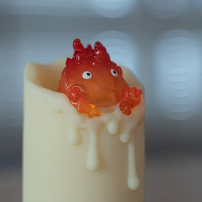 Howls Moving Castle Figure/Lantern • Calcifer Candle Light - Kamaji Market