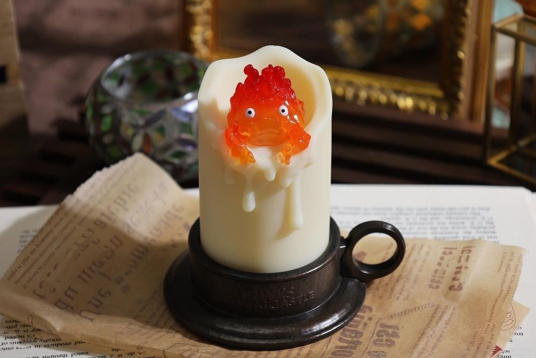 Howls Moving Castle Figure/Lantern • Calcifer Candle Light - Kamaji Market