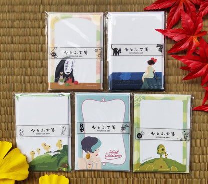 Original Ghibli Totoro, Kiki's Delivery, Laputa, Mononoke Letter Writing Paper Set