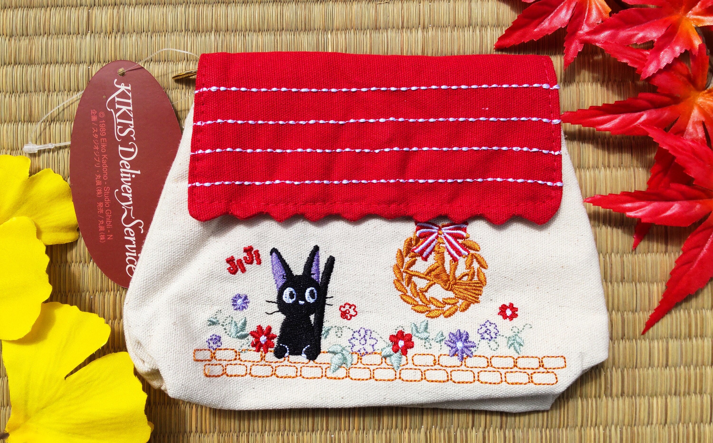 Studio Ghibli Kiki’s Delivery Service Mesh Embroidered on sale pouch • Japan exclusive