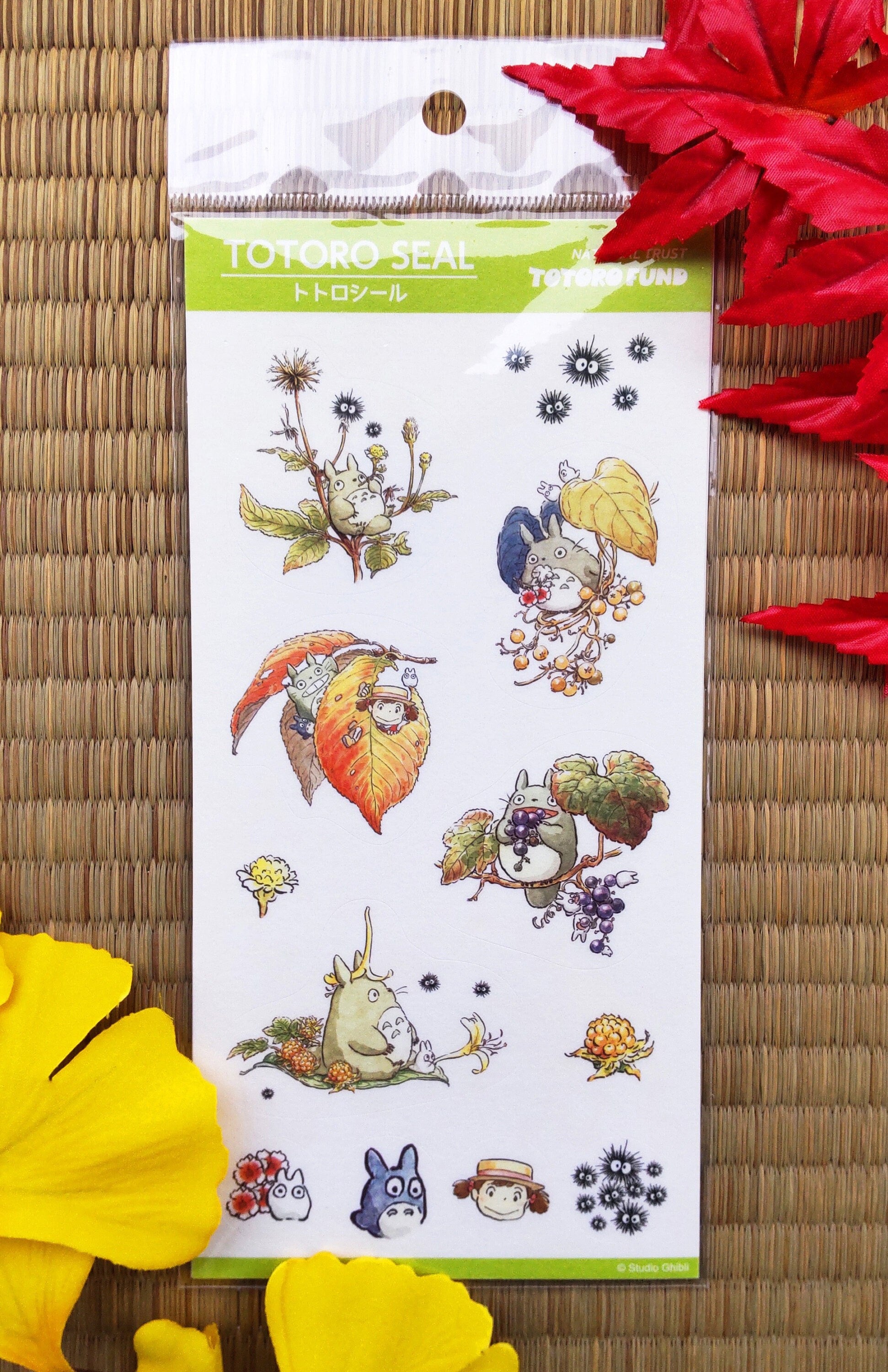 Original Ghibli Studio Totoro 2xSheets Stickers for Notebook/Letter/Message card • Japanese Stationery • My Neighbor Stickers Set