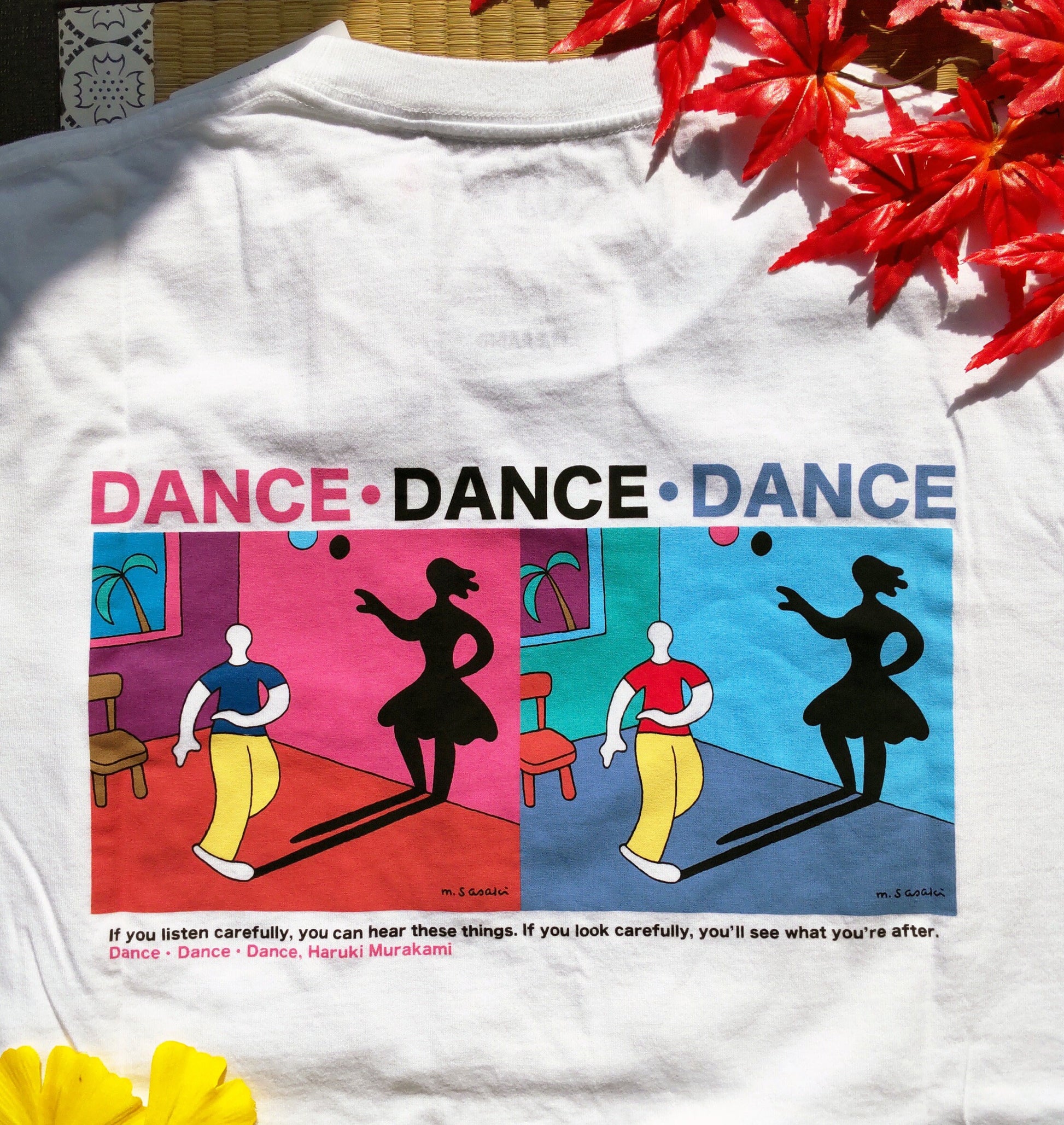 Haruki Murakami "Dance Dance Dance" White T-Shirt • Murakami RADIO UT • Original Japanese Merchandise Art Gift
