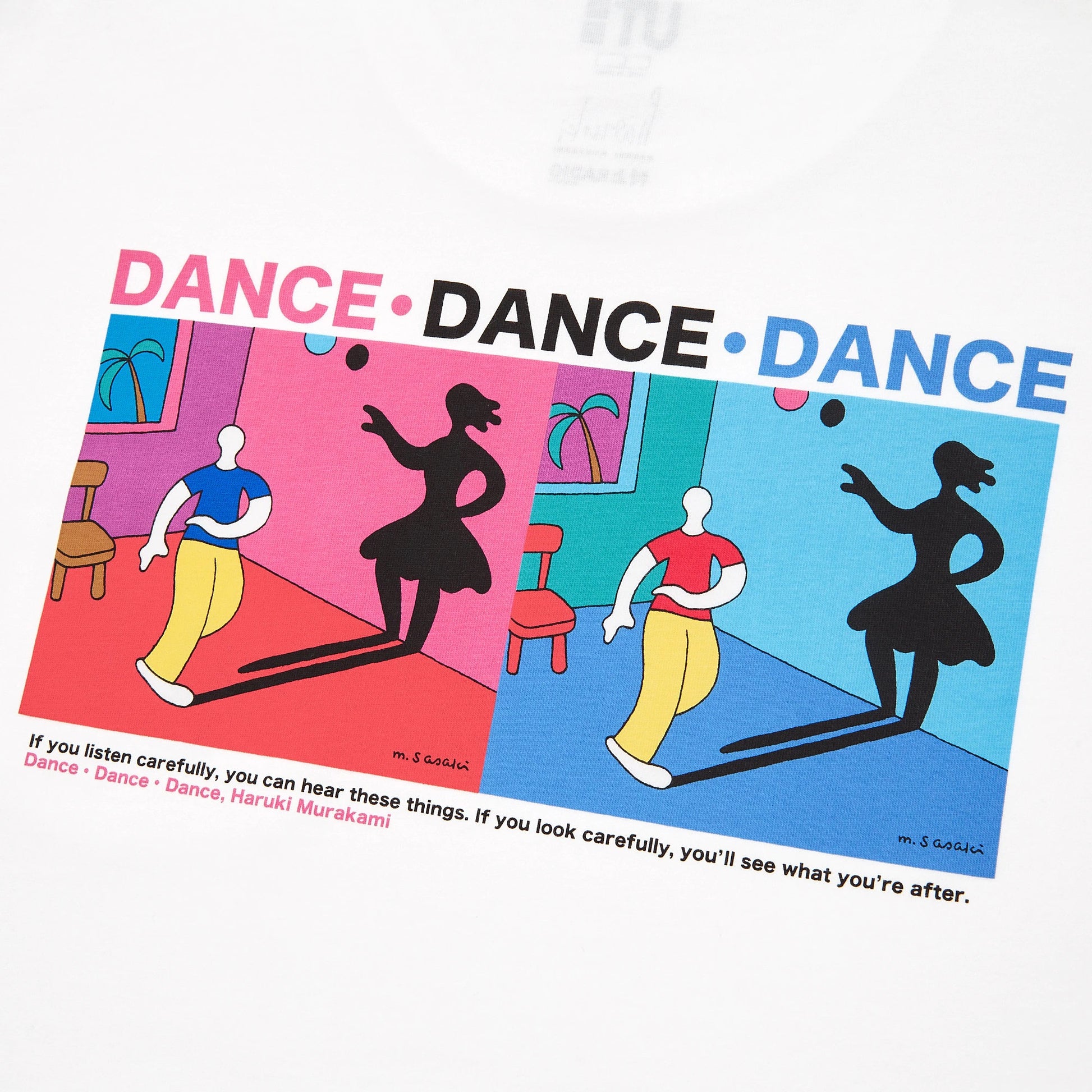 Haruki Murakami "Dance Dance Dance" White T-Shirt • Murakami RADIO UT • Original Japanese Merchandise Art Gift