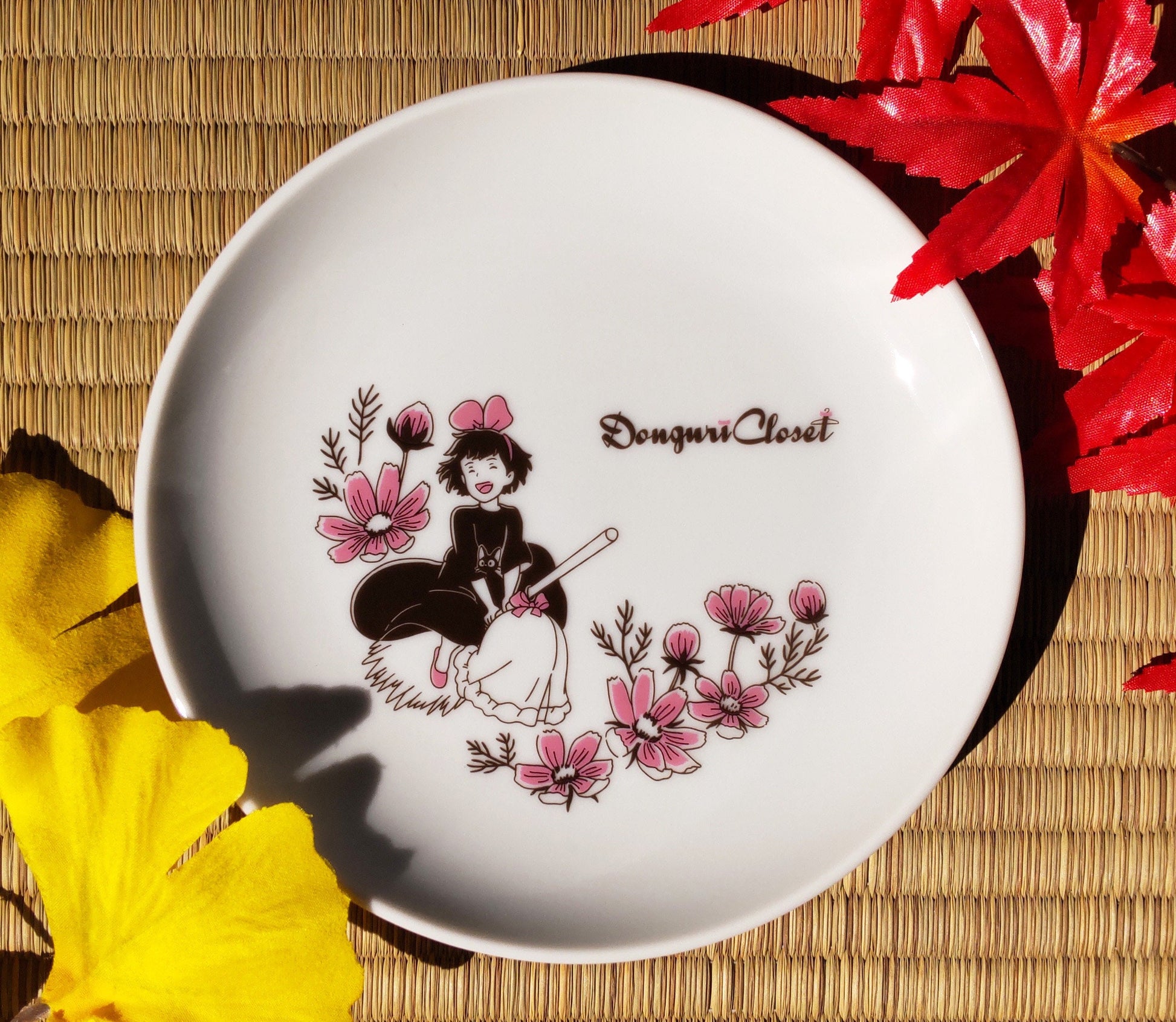 Original Ghibli Kikis Delivery Service Plate/Dish • Jiji Gigi Appetizer/Bread/Dessert Plate • Japanese Tableware • Anime Studio Ghibli Gift