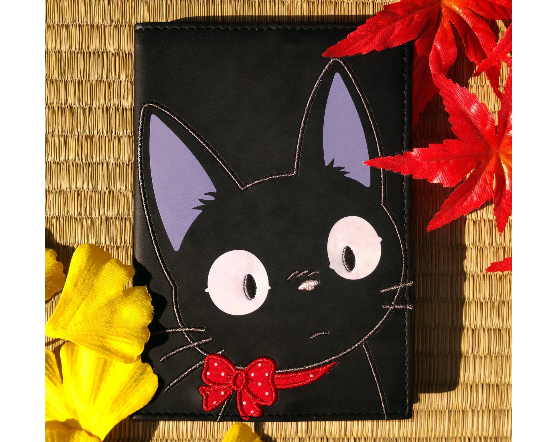 Original Ghibli Studio Jiji Book Cover + Notebook • Kikis Delivery Service Gigi Notepad/Diary/Writing pad/Planner • Japanese Stationery Gift