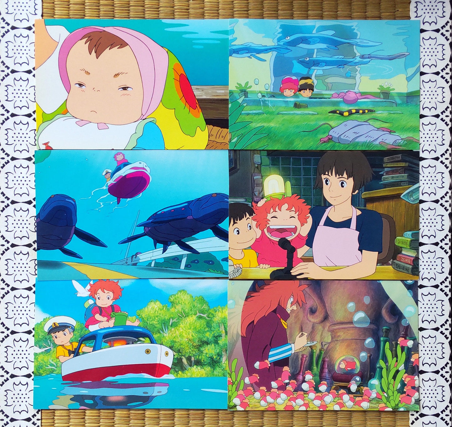 Vintage* Original Ghibli Ponyo Postcard • Message card/Writing letter • Japanese Stationery • Ponyo on the Cliff by the Sea