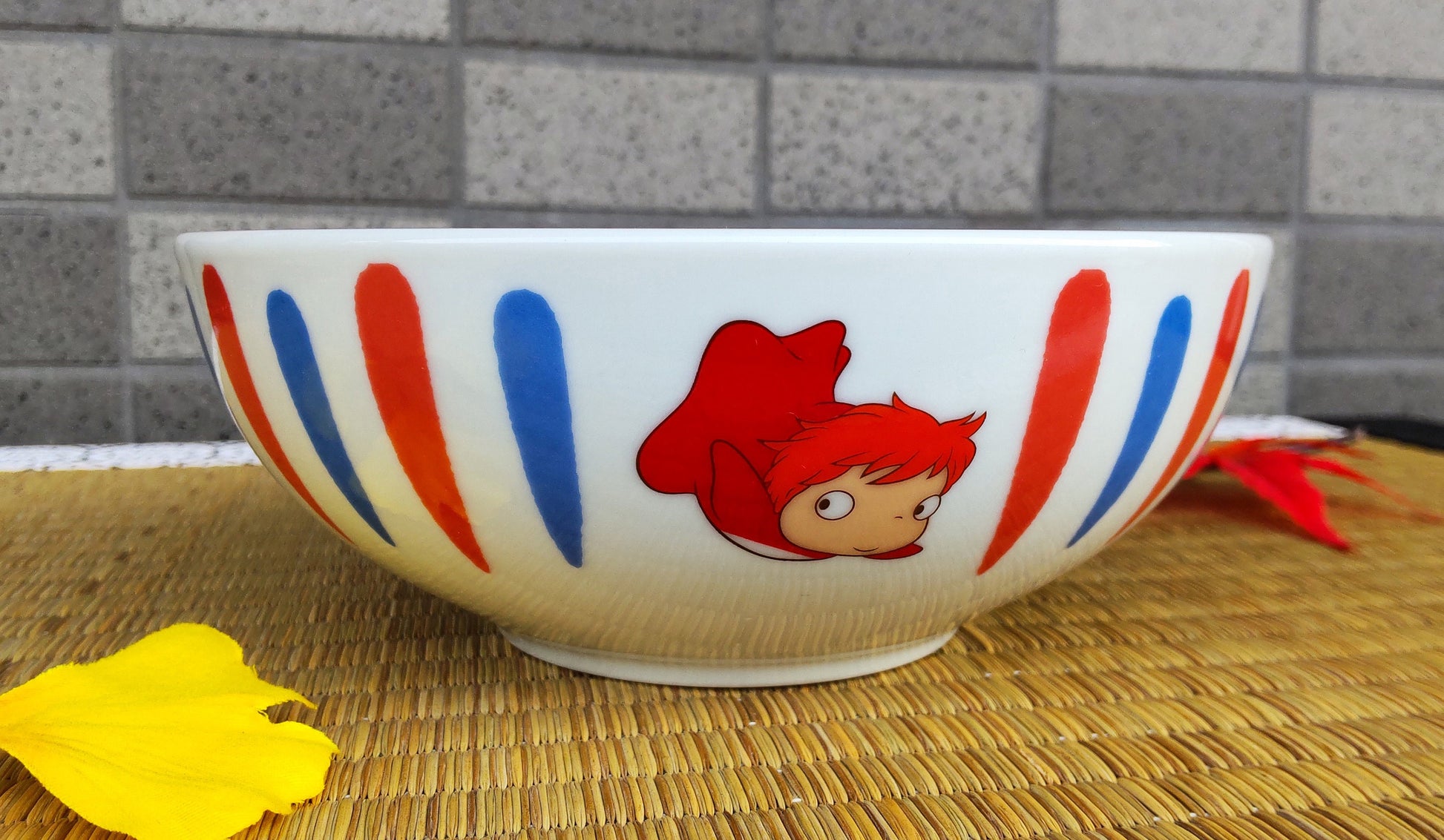 Vintage* Original Ghibli Ponyo Bowl/Dish/Pot • Japanese Ceramic Soup/Fruit/Salad Bowl • Ponyo on the Cliff by the Sea Tableware/Dinnerware