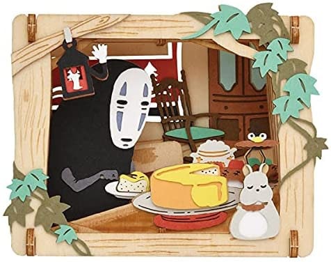 Original Ghibli Spirited Away Paper Theater • Diorama/Papercraft/Miniature/Home Decor • Anime Film Scene • Bo Mouse, Kaonashi (No Face)
