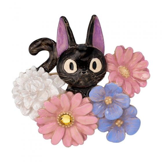 Original Ghibli Jiji Handmade Brooch • Kikis Delivery Service • Gigi and Gerbera Pin/Badge • Japanese Jewelry Gift