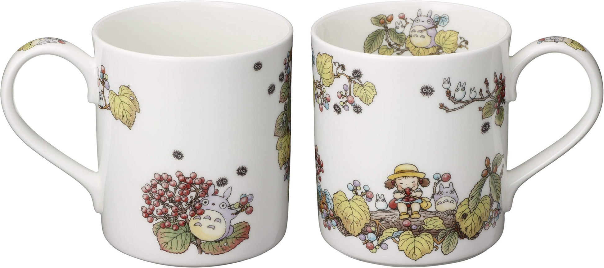 Original Ghibli Totoro Mug Cup "Four Seasons" • My Neighbor Totoro Bone China Noritake Tableware • Japanese Ceramic • Studio Ghibli Gift