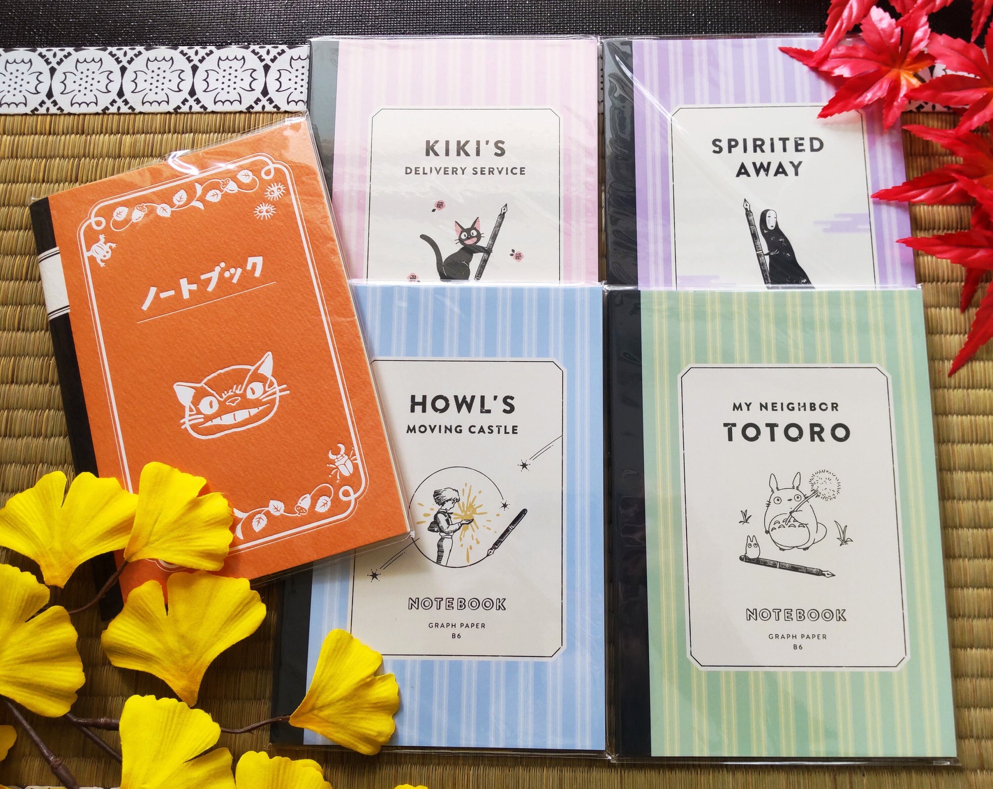 Original Ghibli Notebook My Neighbor Totoro, Spirited Away, Kikis Delivery Service, Howl's Moving Castle • Japanese Anime Stationery Gift