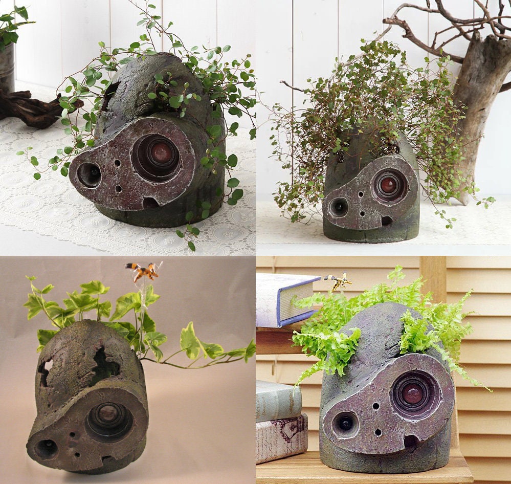 Original Ghibli Robot Soldier Planter/Figure/Aquarium Decoration • Laputa Castle in the Sky Pot/Holder/Stand/Replica/Decor • Anime Gift