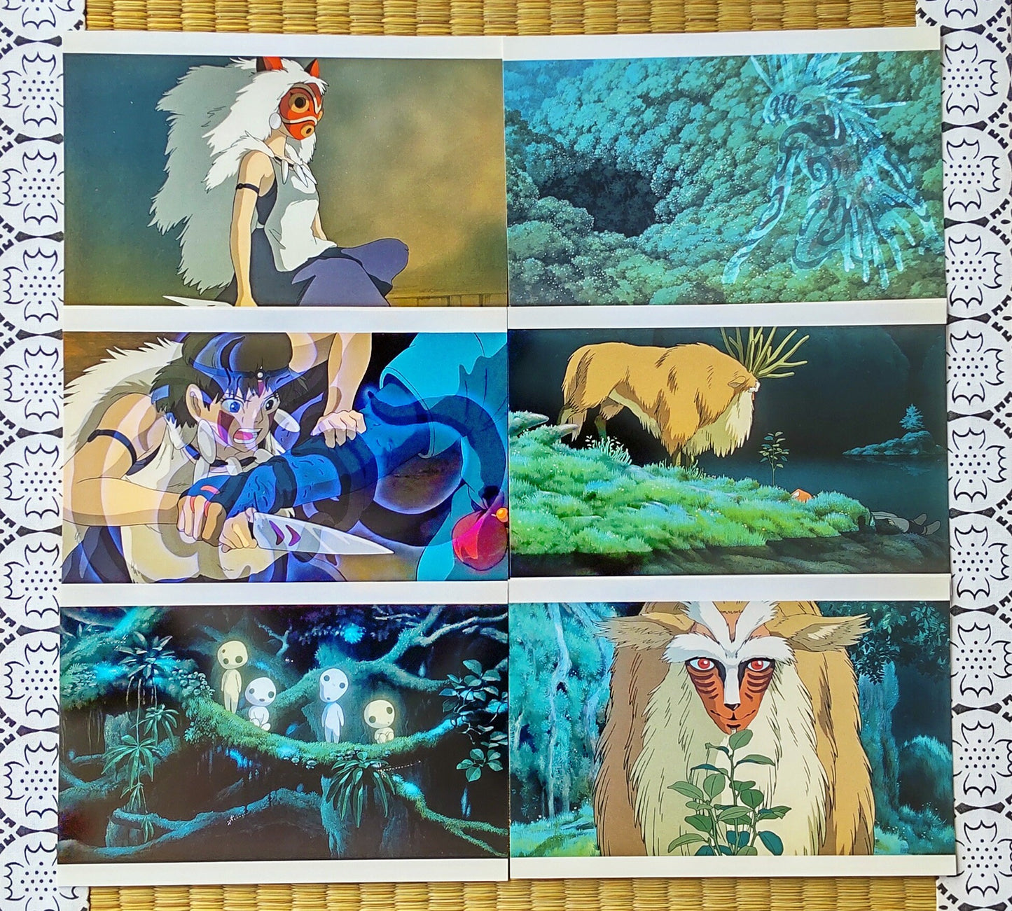 Vintage* Original Ghibli Princess Mononoke Postcard • Message card/Writing letter • Japanese Stationery • Anime Birthday Gift