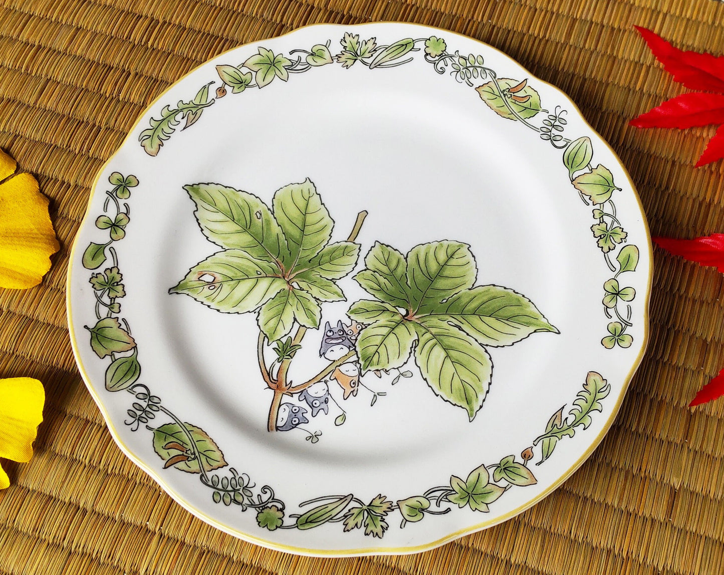 Original Ghibli Totoro 17cm Noritake Plate/Dish • Japanese Ceramic Appetizer/Dessert/Bread Plate • My Neighbor Totoro Tableware/Dinnerware