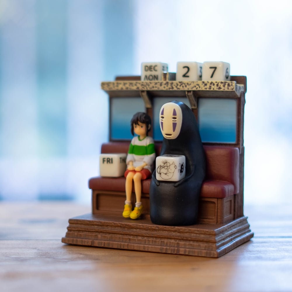 Original Ghibli Spirited Away Perpetual Calendar with Dice • Figure/Figurine/Mini Statue/Replica/Home Decor/Interior Diorama • No Face Gift