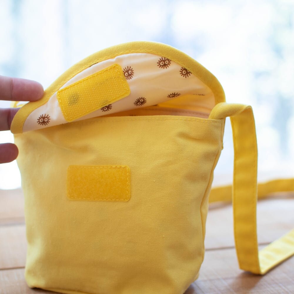 Original Ghibli Studio Mei's Shoulder Bag with Small Totoro • My Neighbor Totoro Yellow Cosmetic Bag/Pochette/Wallet/Makeup Bag • Anime Gift