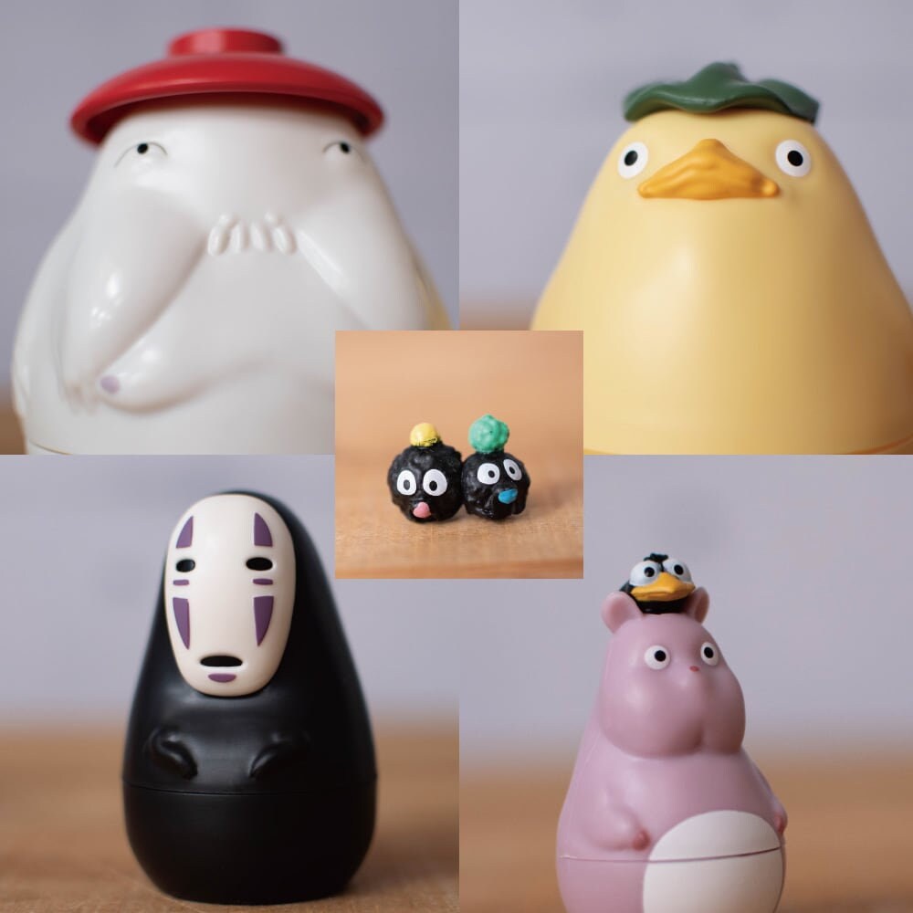 Original Ghibli Spirited Away Figure Set/Matryoshka • Small Figurine/Mini Statue/Replica/Home Decor/Interior Diorama • Kaonashi No Face Gift