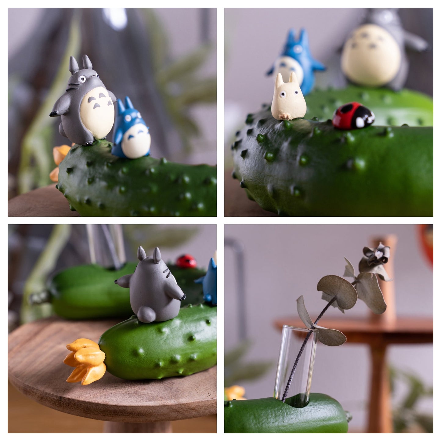 Original Ghibli Totoro/Vegetable Vase Figure • My Neighbor Totoro Small Figurine/Mini Statue/Replica/Home Decor/Interior Diorama Anime Gift