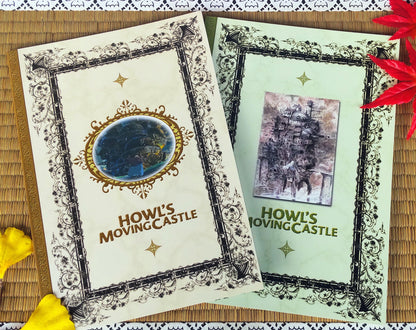 Vintage* Original Ghibli Howls Moving Castle Notebook • Howl Notepad/Sketchbook/Writing pad/Planner • Anime Gift