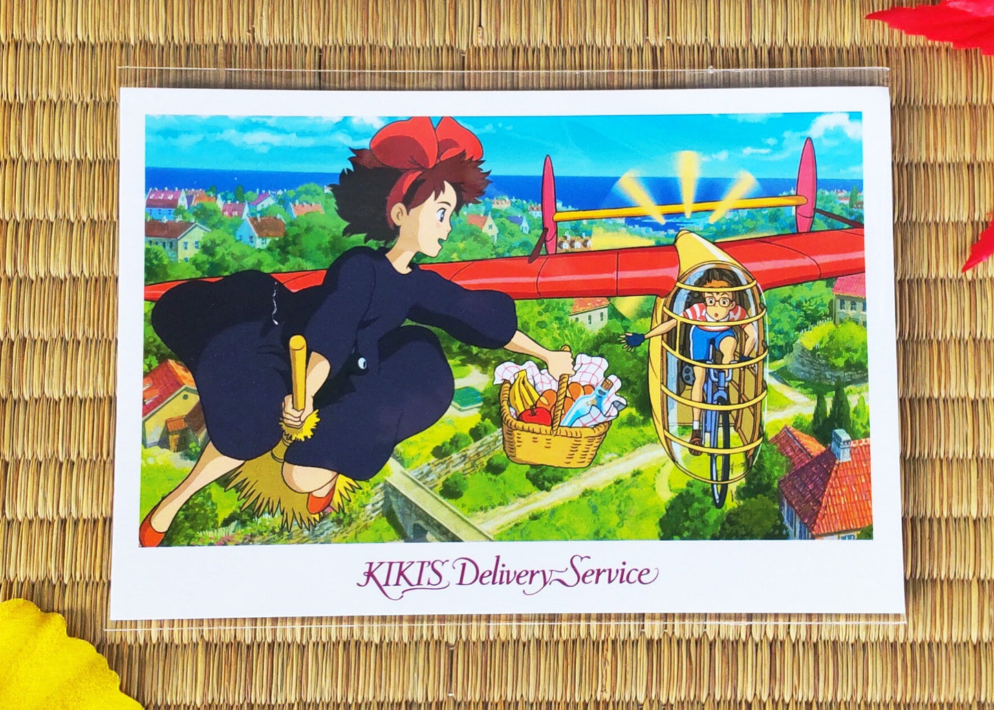 Original Ghibli Studio Kikis Delivery Service Postcard • Jiji Gigi Message card/Writing letter • Japanese Stationery