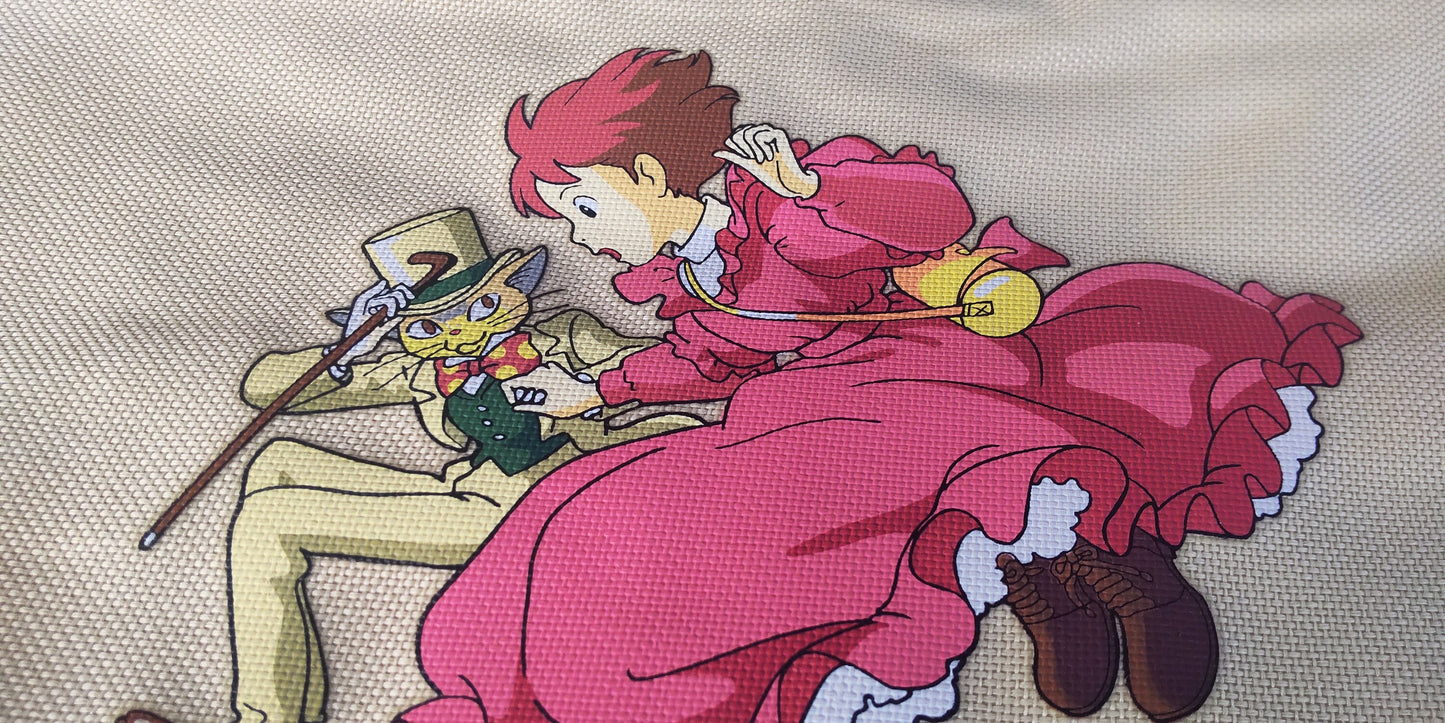 Vintage* Original Ghibli Whisper of the Heart Handbag/Shopper • Cat Returns Tote/Pochette/Lunch bag/Sack/Hobo • Baron Studio Ghibli Gift