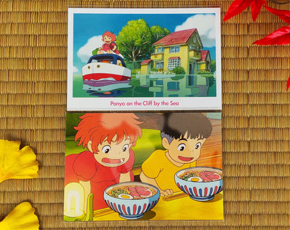 Original Ghibli Studio Ponyo Postcard • Ponyo on the Cliff by the Sea Message card/Writing letter • Japanese Stationery