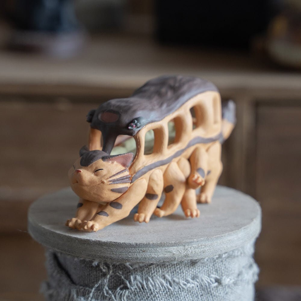 Original Ghibli Studio Catbus Figure • My Neighbor Totoro Figurine/Mini Statue/Replica/Home Decor/Interior Diorama • Cat Bus Anime Gift