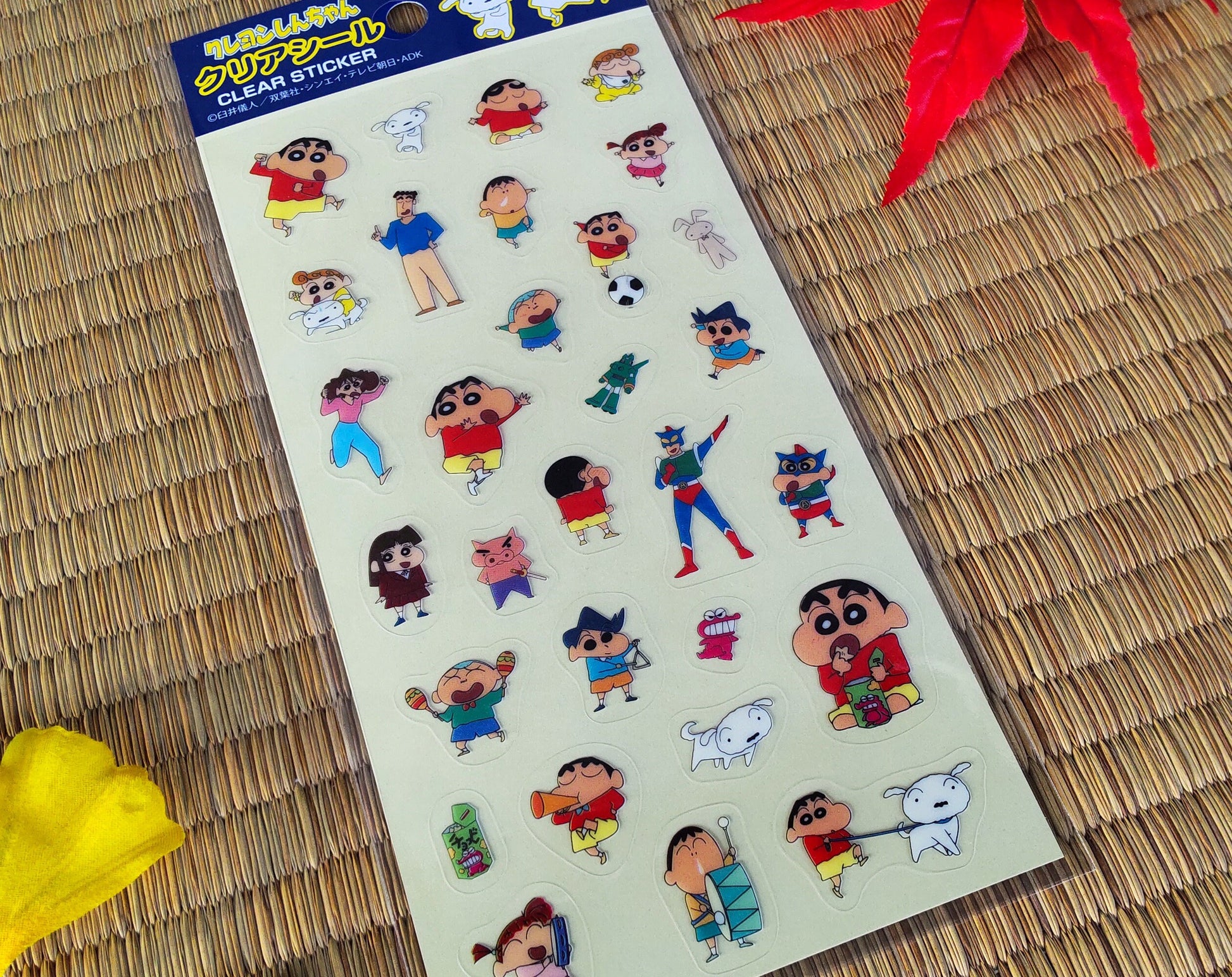 Original Crayon Shin-chan Stickers Set • Shinnosuke Nohara Sticker • Schedule Book Clear Stickers • Mini Puffy Stickers • Anime Gift