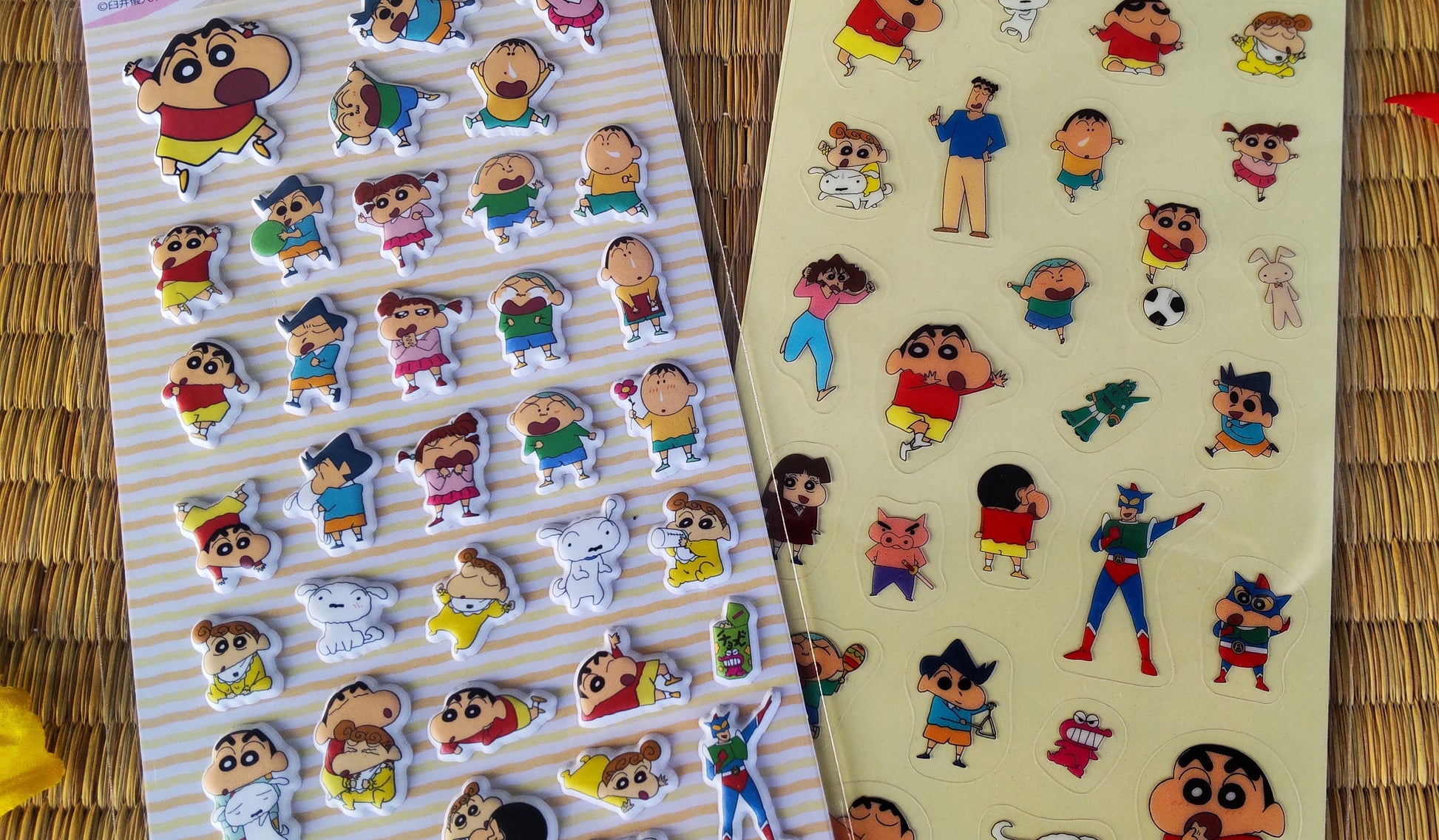 Original Crayon Shin-chan Stickers Set • Shinnosuke Nohara Sticker • Schedule Book Clear Stickers • Mini Puffy Stickers • Anime Gift