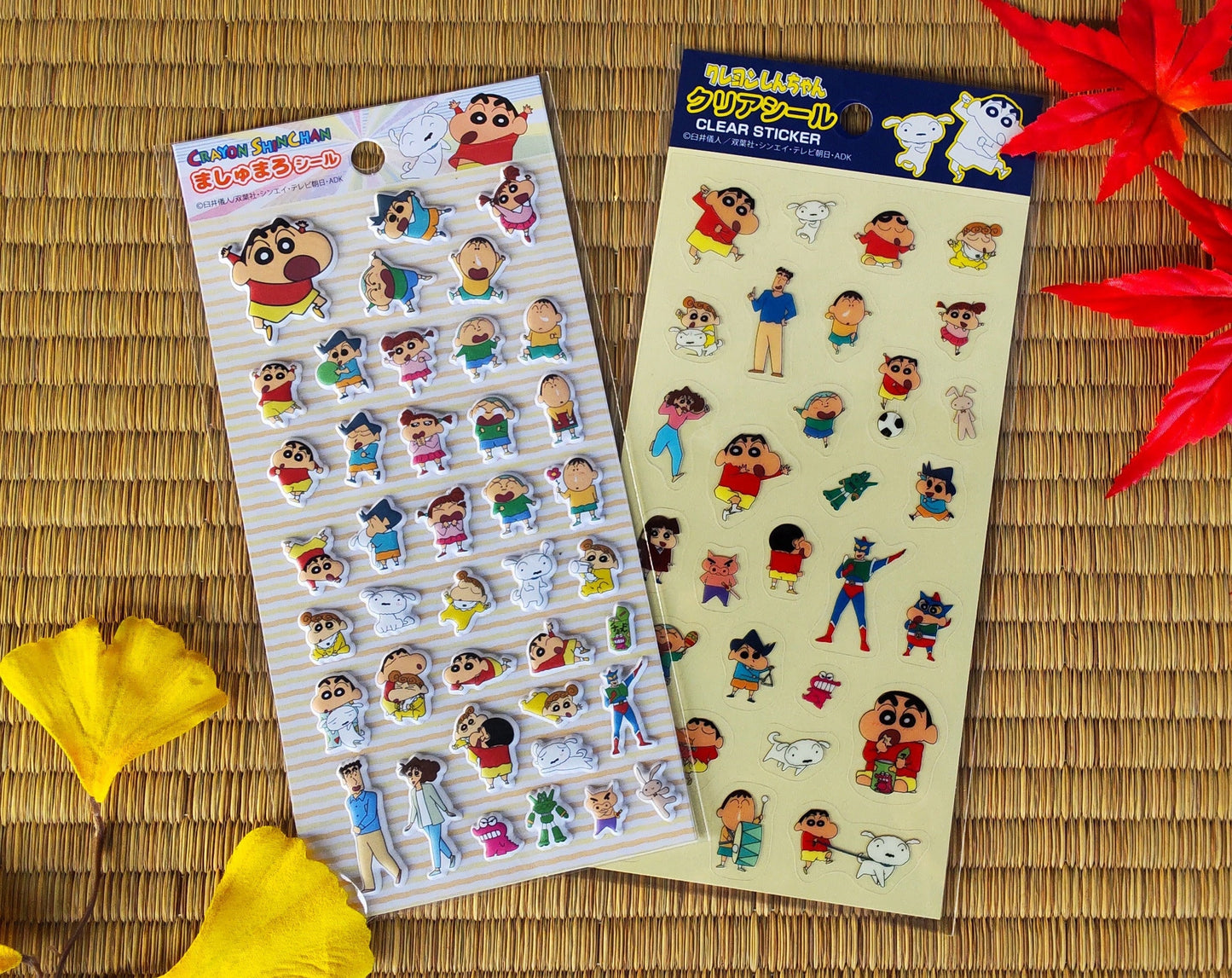 Original Crayon Shin-chan Stickers Set • Shinnosuke Nohara Sticker • Schedule Book Clear Stickers • Mini Puffy Stickers • Anime Gift