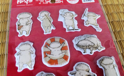 Rare* Original Dorohedoro Manga Stickers Set • Gyoza Man Sticker • Shedule Book Mini Puffy Stickers • Anime Gift