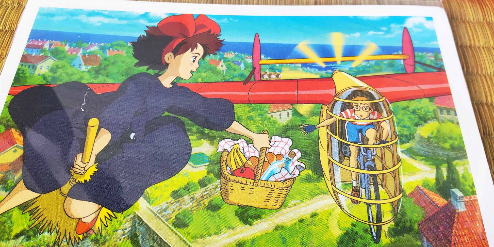 Original Ghibli Studio Kikis Delivery Service Postcard • Jiji Gigi Message card/Writing letter • Japanese Stationery