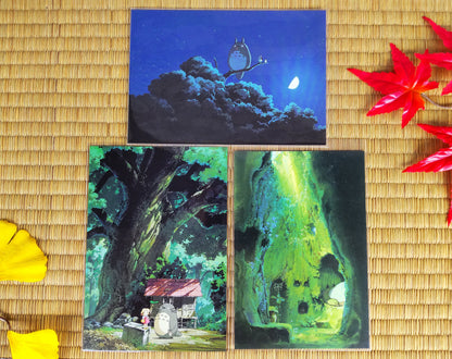 Original Ghibli Museum Art Postcard • My Neighbor Totoro Message card/Writing letter • Oga Kazuo Painting • Studio Ghibli Gift