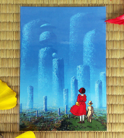 Original Ghibli Museum Art Postcard • Laputa Castle in the Sky, Porco Rosso, Whisper of the Heart Message card/Writing letter Gift