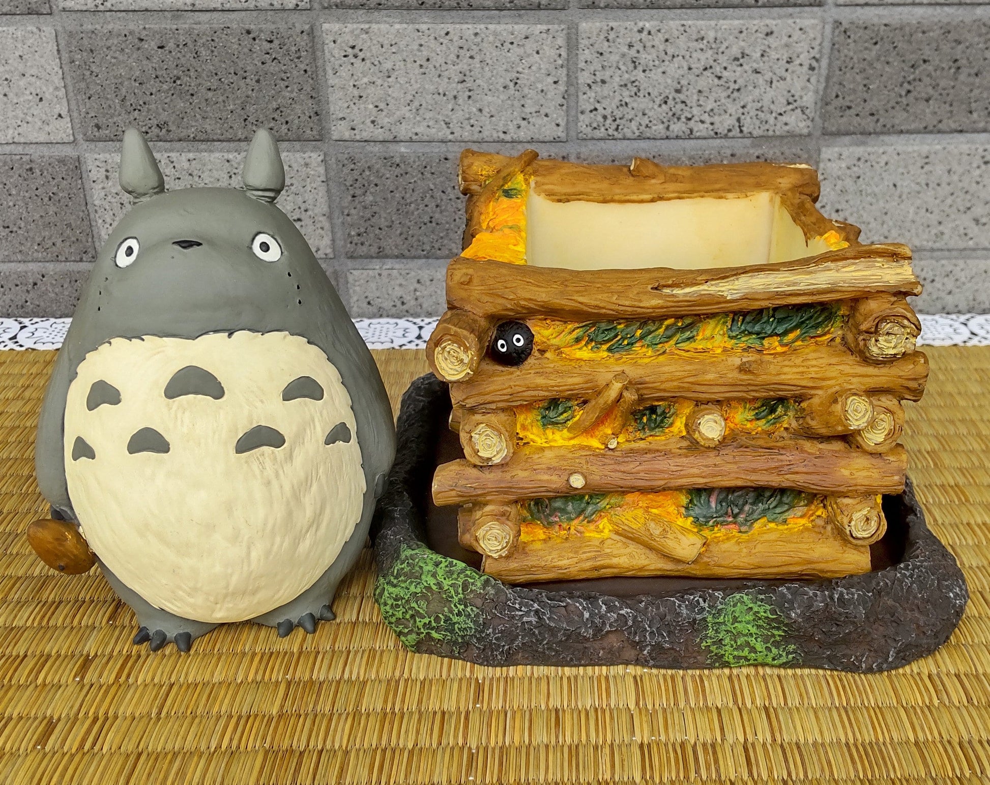 Original Ghibli Planter/Figure • My Neighbor Totoro Pot/Holder/Stand/Figurine/Replica/Interior Decor/Diorama • Anime Ghibli Studio Gift