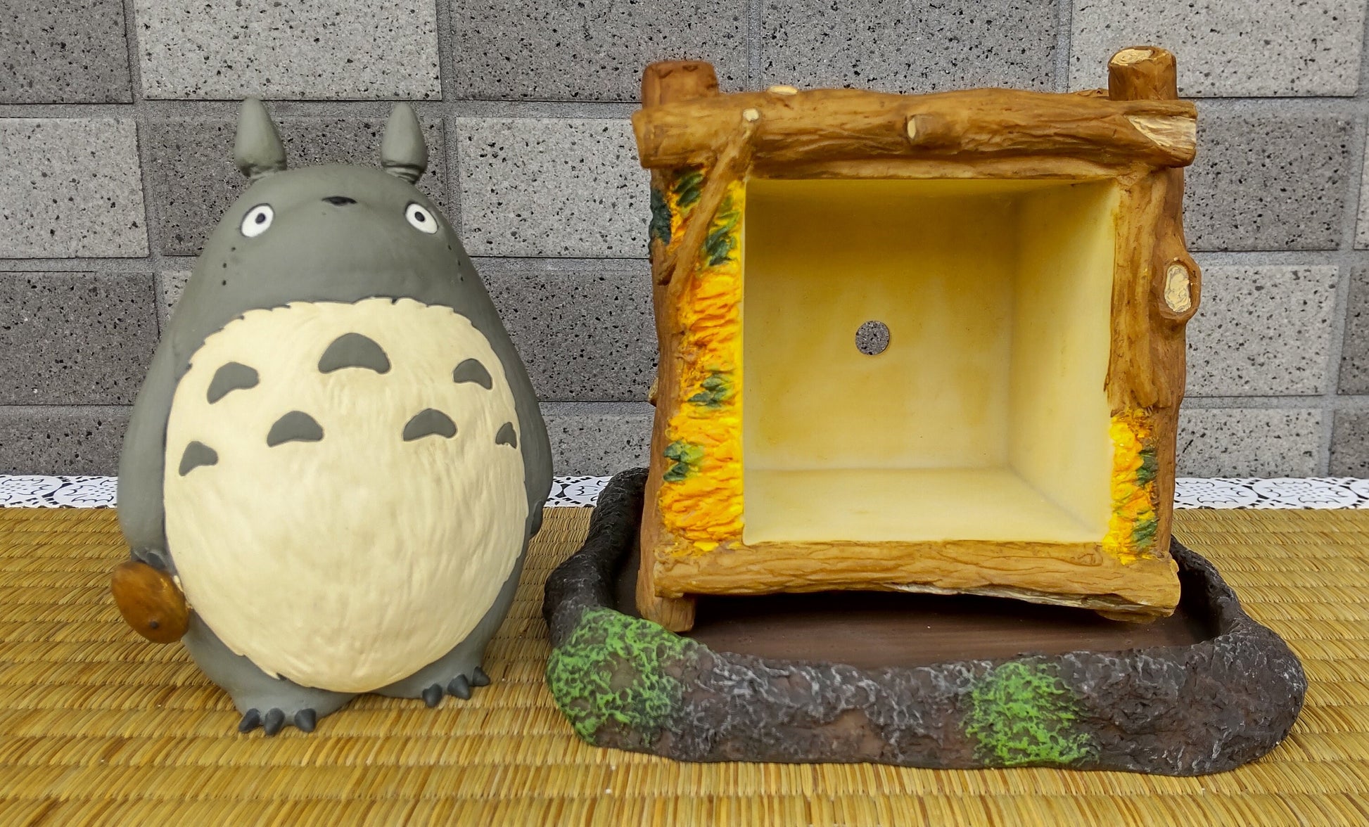 Original Ghibli Planter/Figure • My Neighbor Totoro Pot/Holder/Stand/Figurine/Replica/Interior Decor/Diorama • Anime Ghibli Studio Gift